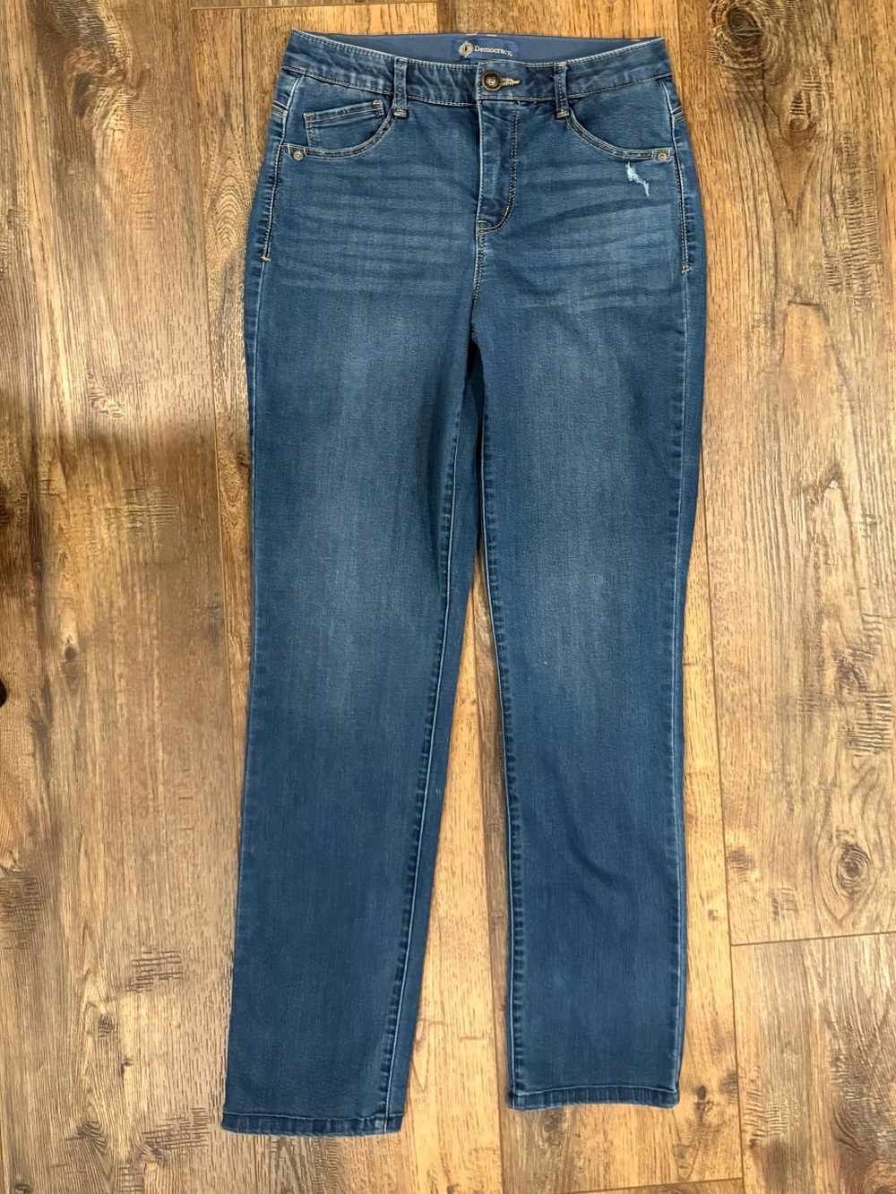 Democracy Dark Blue Straight Leg Jeans